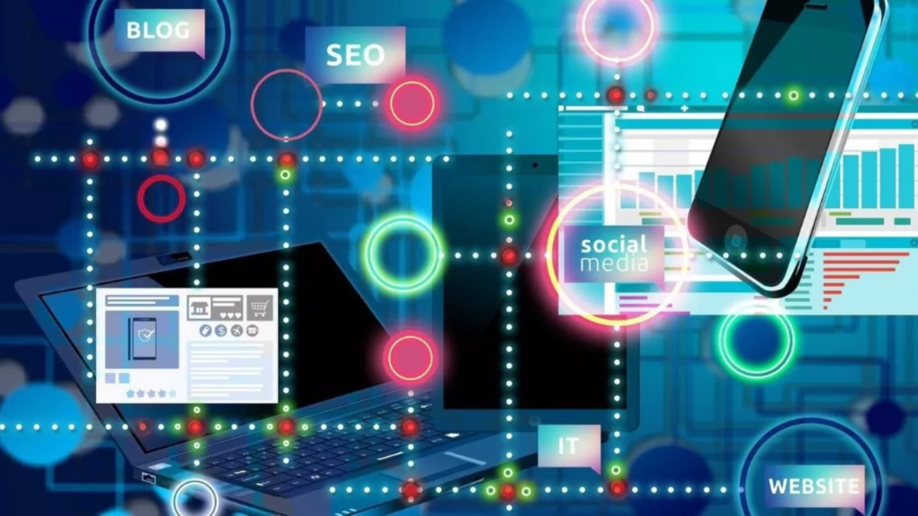 screen with different ways of using the internet